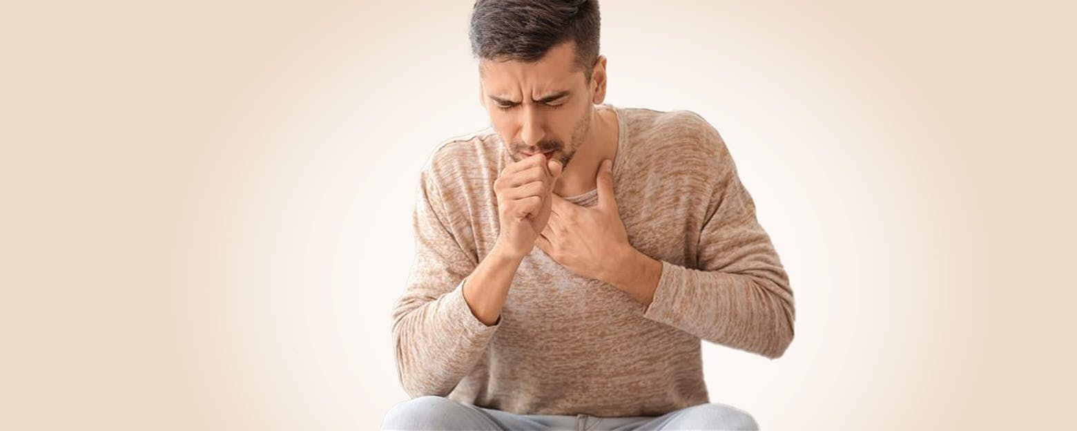 Man with dry cough