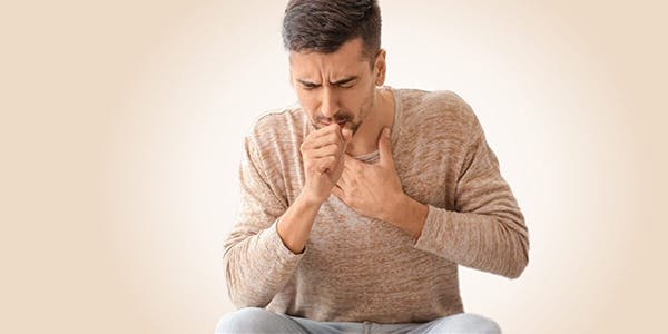 Man with dry cough