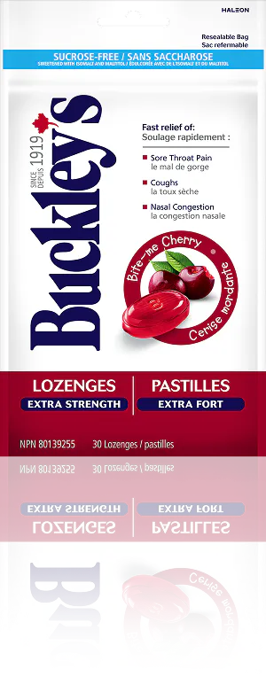 Bag of Buckley's Lozenges Bite-me Cherry