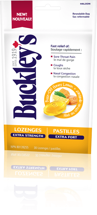 Emballage de Pastilles Buckley Extra Fort – Miel Au Citron Apaisant 