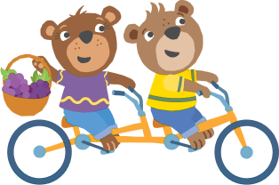 Les nounours en tandem Les nounours en tandem