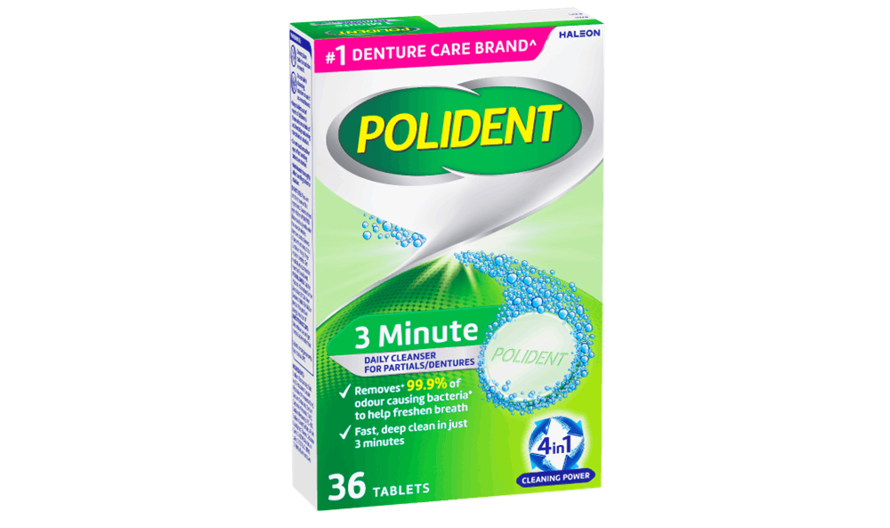 polident 3 minute anti bacterial denture cleanser