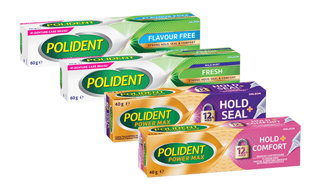 polident adhesives range