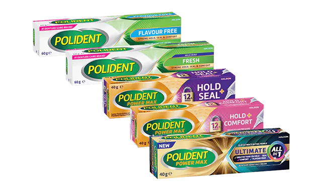 polident adhesives range