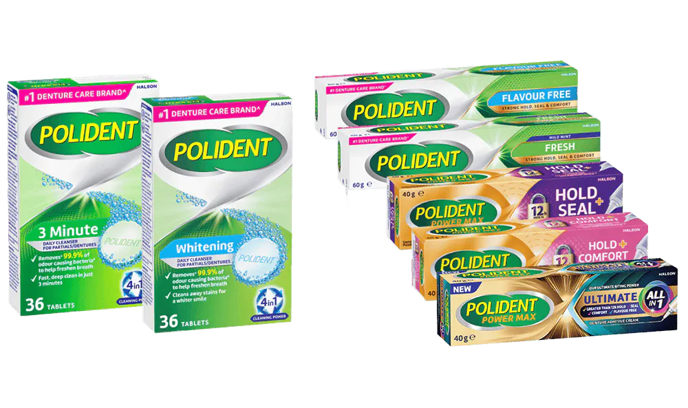 Polident/Poligrip product range