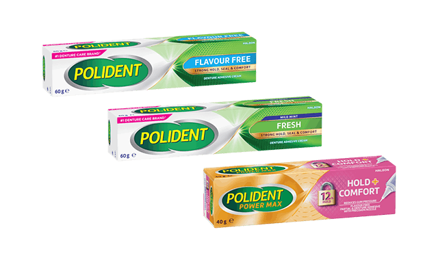 polident adhesives range