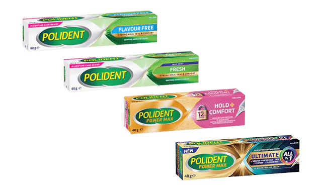 polident adhesives range