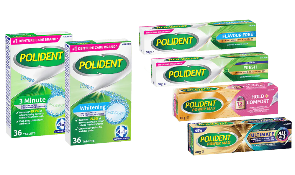 Polident/Poligrip product range