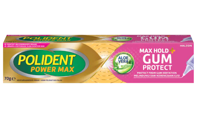 POLIDENT DENTURE ADHESIVE CREAM – MAX HOLD and GUM PROTECT