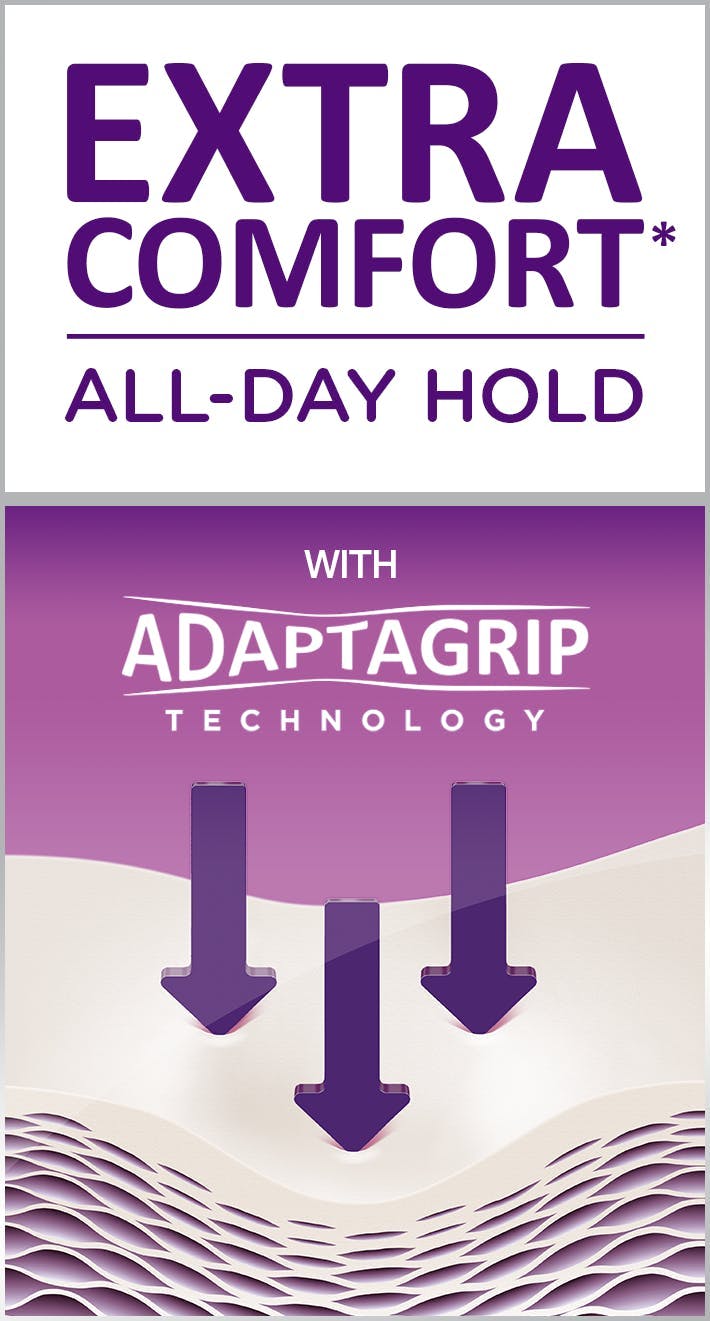 Extra comfort all day hold adaptagrip technology