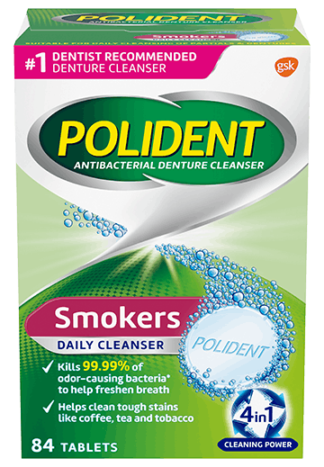 Polident Smokers Antibacterial Denture Cleanser