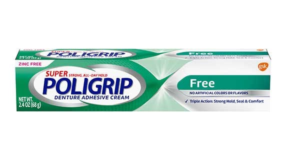 Poligrip Zinc-Free Denture Adhesive Cream | Polident