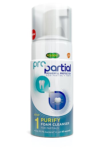 ProPartial purify foam partial denture cleanser pack shot
