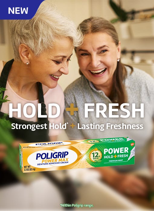 Poligrip Power Max Power Hold Plus Seal Denture Adhesive Cream, Denture  Cream for Secure Hold and Food Seal, Flavor Free - 2.2 oz (Pack of 4)