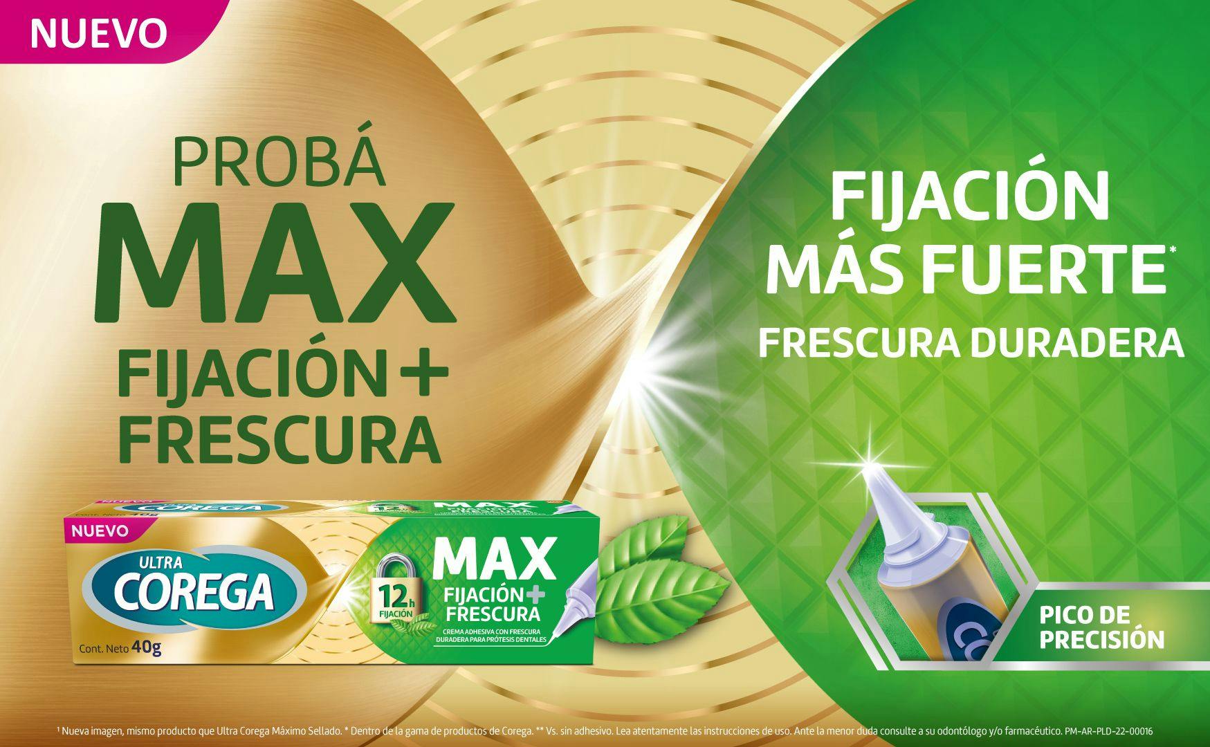 Ultra Corega Max Fijación + Frescura banner