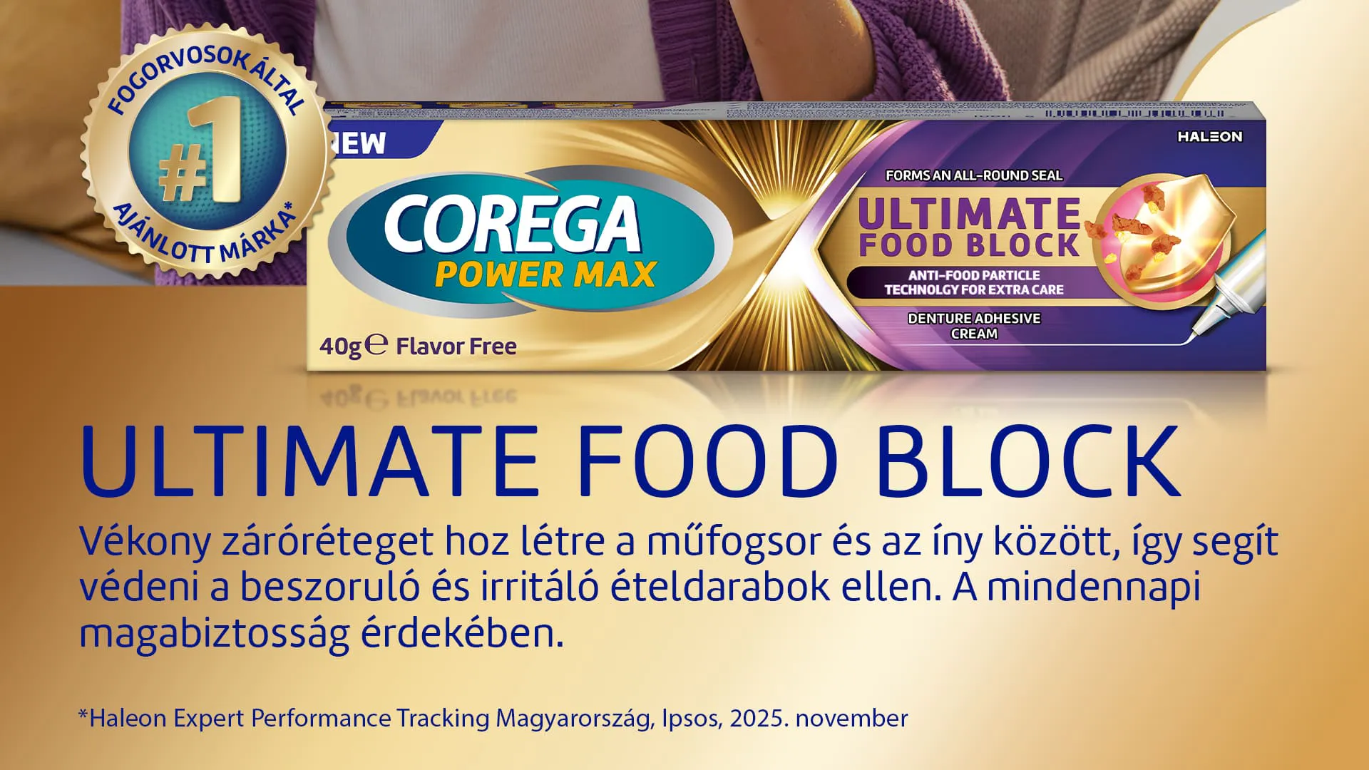 Corega Food Block ételdarabok elleni védelemmel