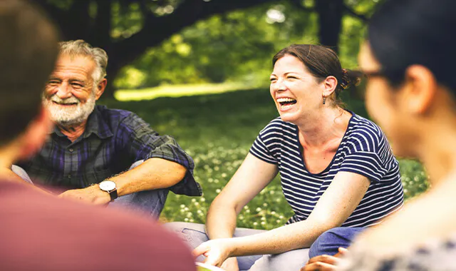 Friends enjoying a picnic