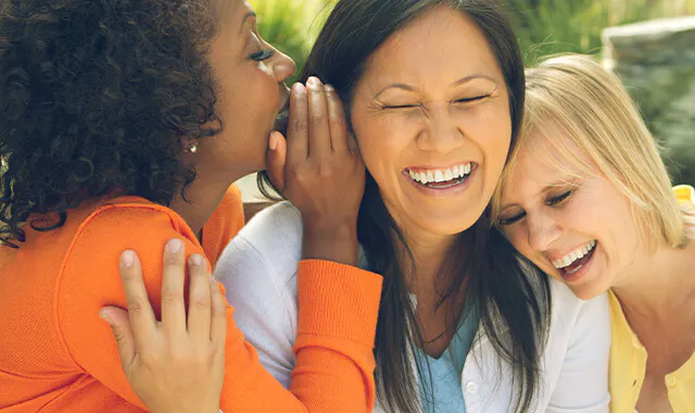 Three women having fun