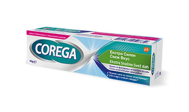 Corega ngjitës i protezave Neutral, Frisch, Starker Halt, Foginyvedo,  Triple Action 40G (3304) – Shemo Pharm