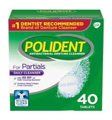Polident for partial dentures daily cleanser pack shot