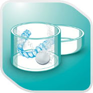 Denture care step icon