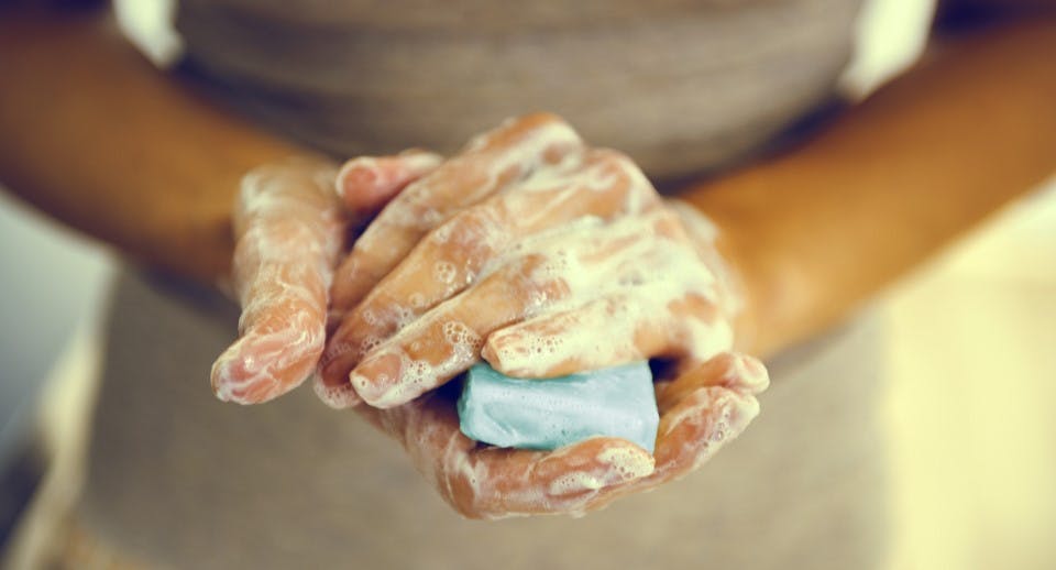 soapy hands