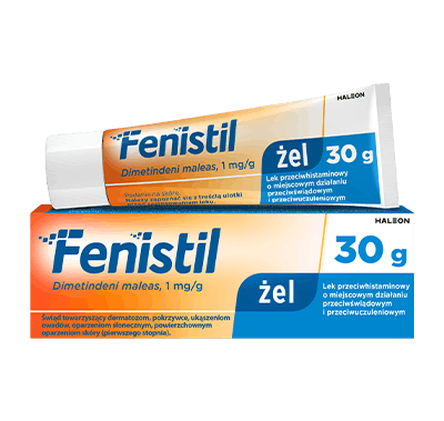 Fenistil żel - opakowanie i tubka