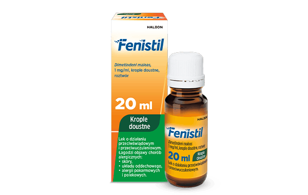 Fenistil krople - opakowanie i butelka