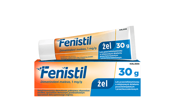 Fenistil żel - opakowanie i tubka