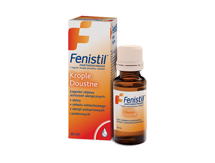 Fenistil krople - opakowanie i butelka