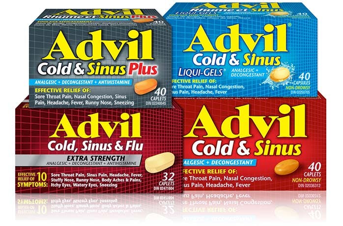 Advil Cold & Sinus Brand Cluster