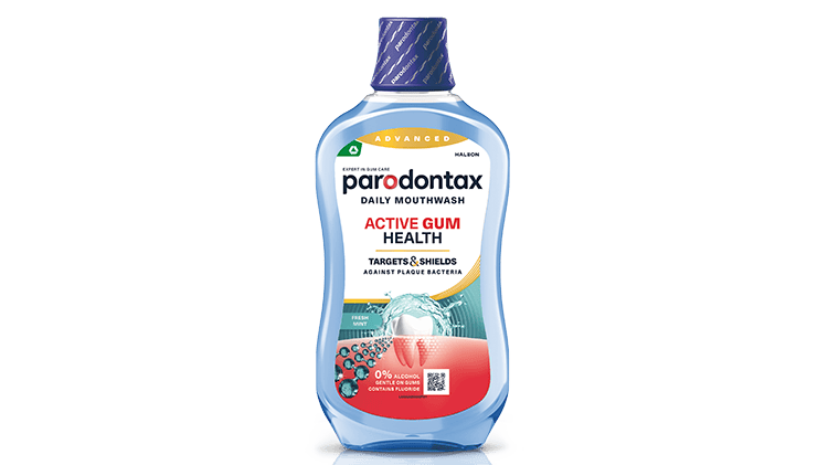 Опаковка ежедневна вода за уста parodontax Active Gum Health