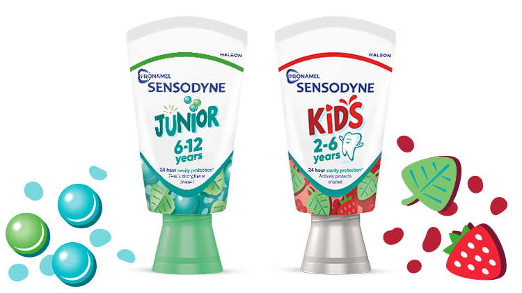 Опаковки от серията пасти за зъби Pronamel Kids