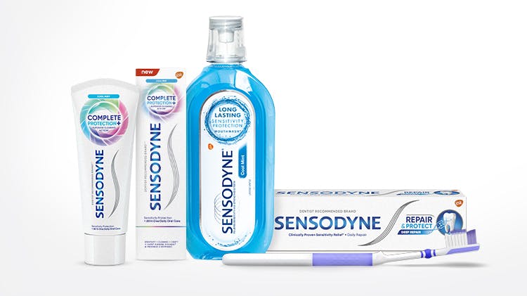 Различни продукти на Sensodyne