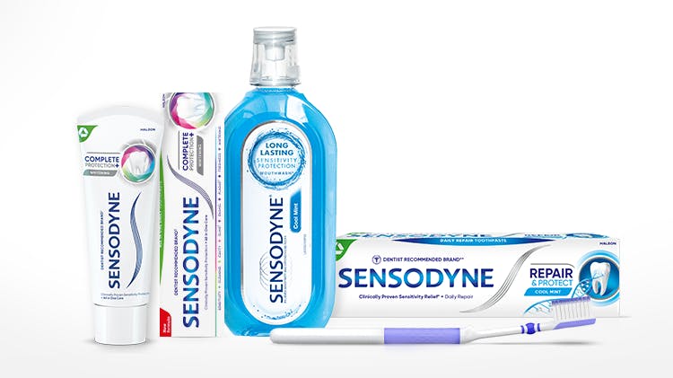Различни продукти на Sensodyne
