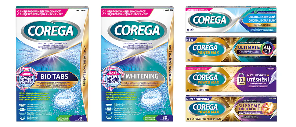 Produkty značky Corega