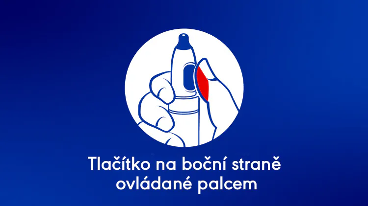 Ergonomický design <span style="font-size: 0.8125rem;">Tlačítko na boční straně ovládané palcem</span>