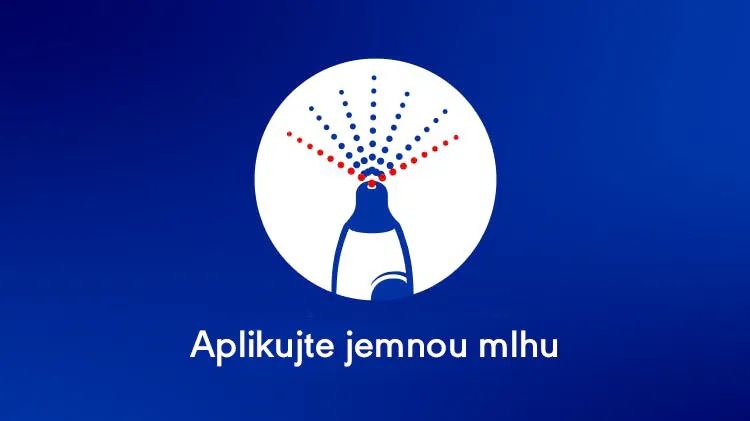 Aplikujte jemnou mlhu