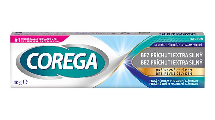 Fixační krém Corega bez příchuti extra silný