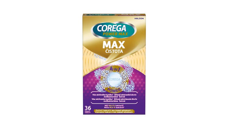 Čisticí tablety Corega Power Max MAX ČISTOTA