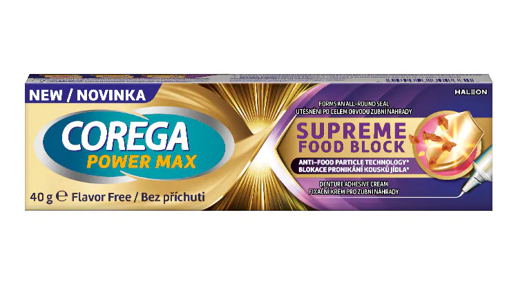 Corega fixační krém Power Max SUPREME FOOD BLOCK