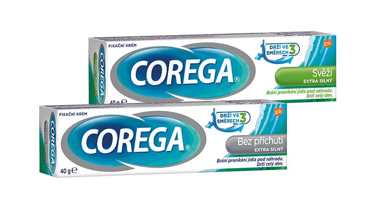 fixační krémy Corega