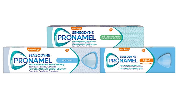 Zubní pasty Sensodyne Pronamel, Pronamel Whitening a Pronamel Junior