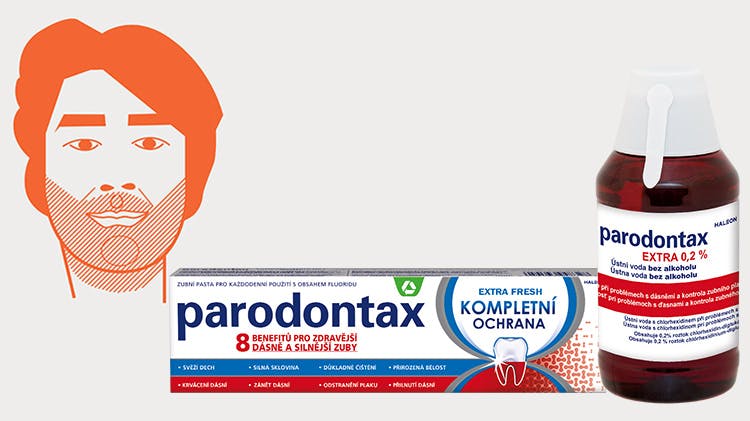 Obrázek Jana a obal zubní pasty a ústní vody