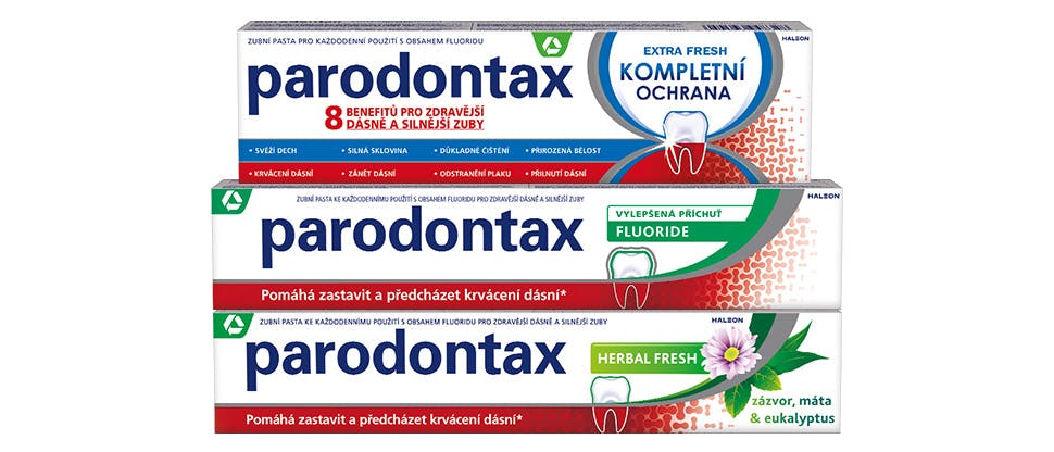 Zubní pasty parodontax