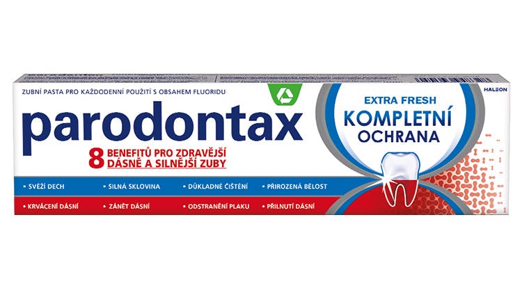 Zubní pasty parodontax ke každodenní péči pro zdravé dásně