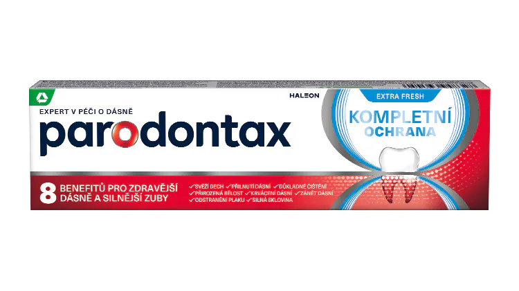 Zubní pasty parodontax ke každodenní péči pro zdravé dásně