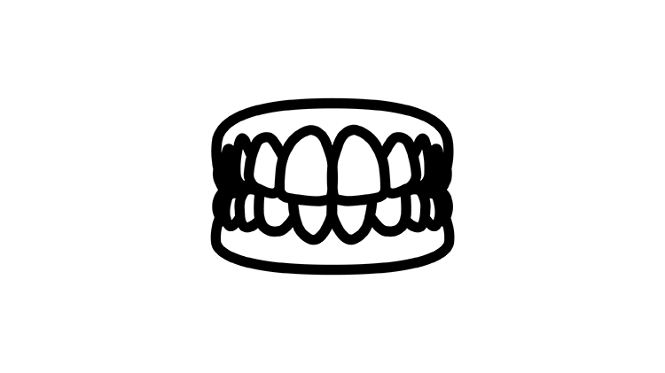 Ikona péče o zubní náhradu