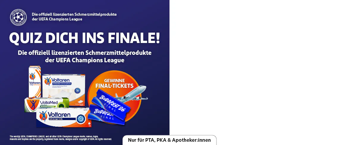 UCL Voltaren Gewinnspiel