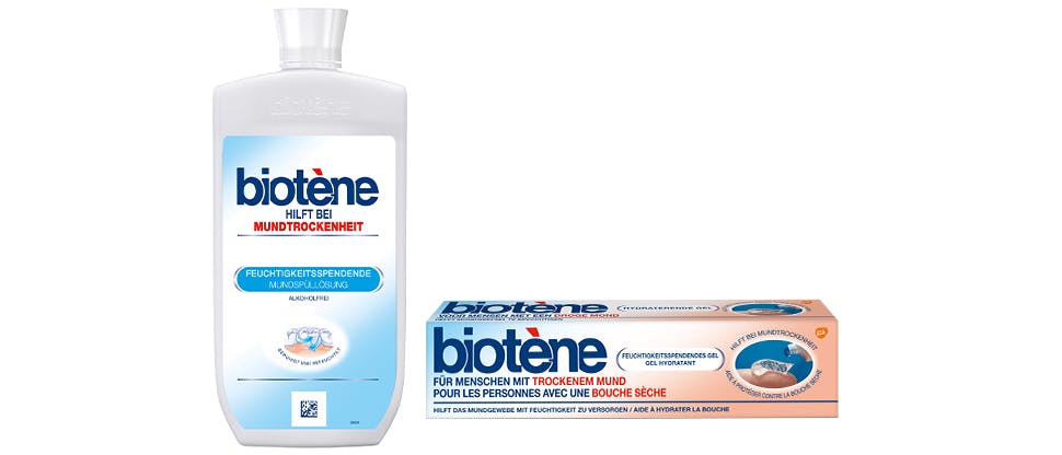 Biotène Mundspülung und Biotène OralBalance Gel